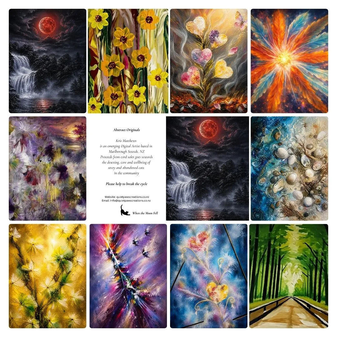 10 Pack Abstract Originals Greeting Cards